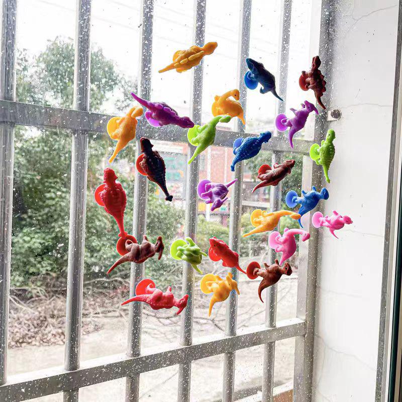 12Pcs Suction Cup Dinosaur Sensory Toys Anxiety Adhd Stress Reliever For Adults Teens Kids Party Favors Stocking Stuffers Gifts
