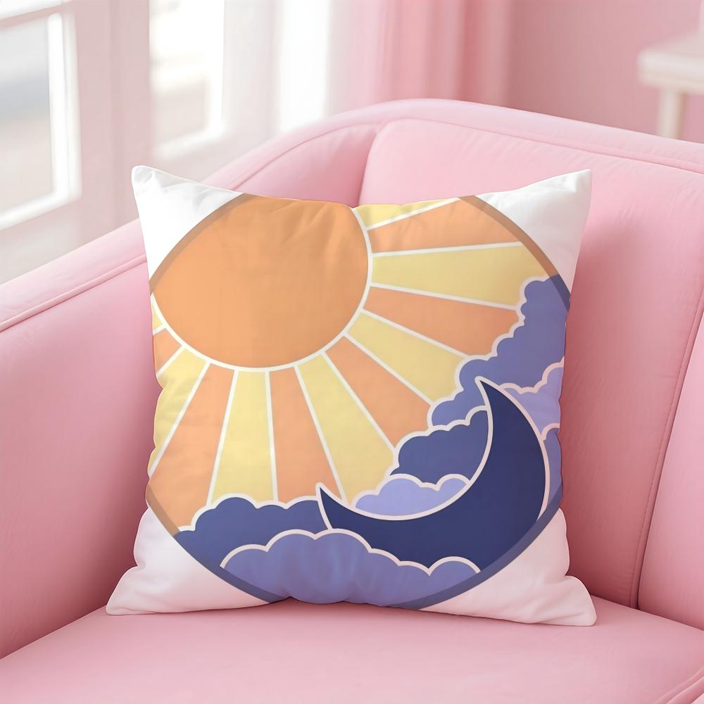C-Classic S-Sunrise C-CartoonS Cushion Cover Comfortable Reversible Pillow Cover Ideal for Car Sofa Bedroom & Beyond