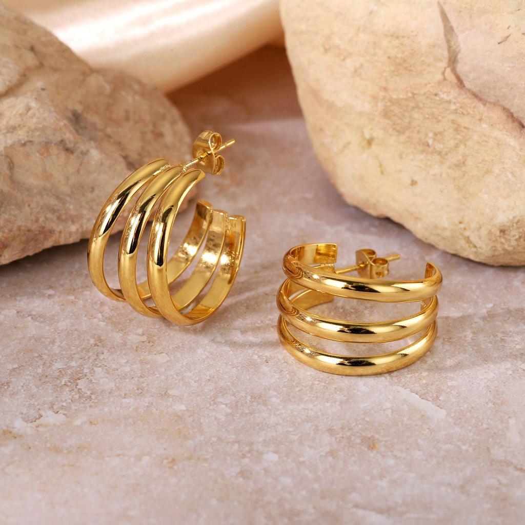 2025 Lightweight Luxury Titanium Steel Earrings: Colorfast High-End Ear Cuffs for Women