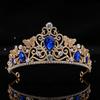 Fashion Vintage Butterfly Sparkling Rhinestone Bridal Tiara Gold Royal Queen Crown Hair Accessory Elegant Fairy Headpiece