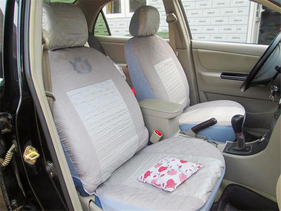 Seat cover fabric all-inclusive-8 pieces-gray