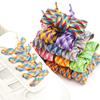 1 Pair Colorful Striped Shoe Laces for Woman Man Width 1CM Rainbow Shoelace Flat Shoelaces for Sneakers Length 100/120/140/160CM