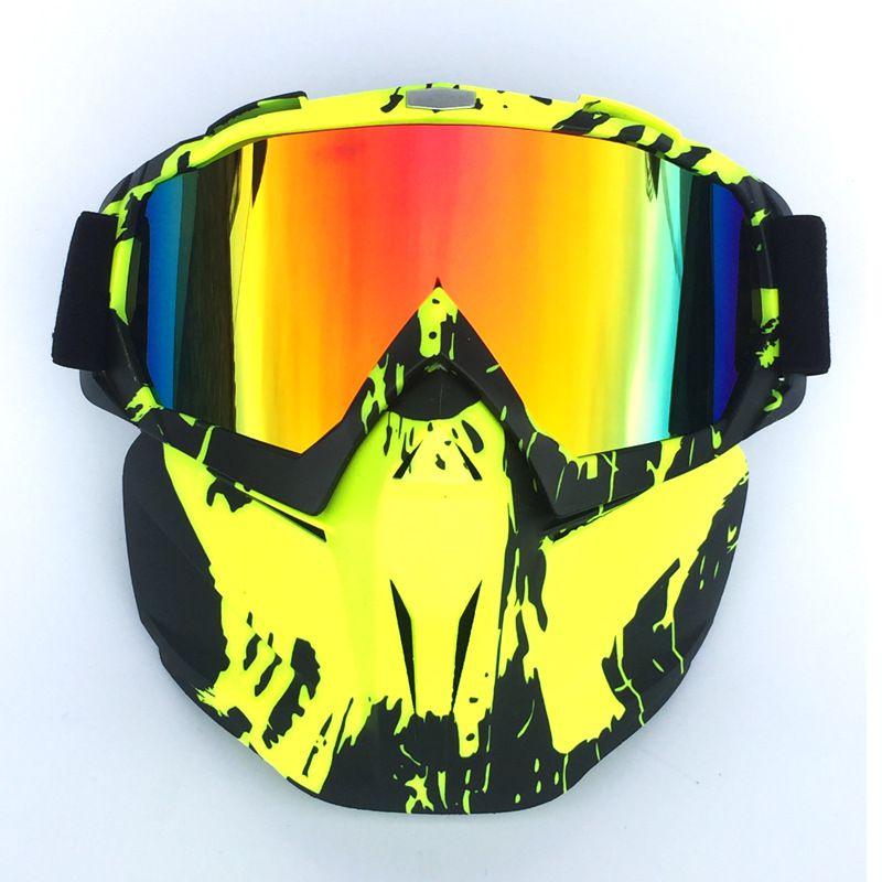 Lightweight High-strength Winter Snow Sports Ski Snowboard Snowmobile Face Mask Shield Goggles Glasses