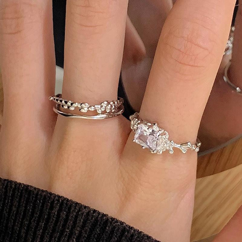 Geometric Stylish Highend Design Zircon Ring For Women Perfect For Fall 2022