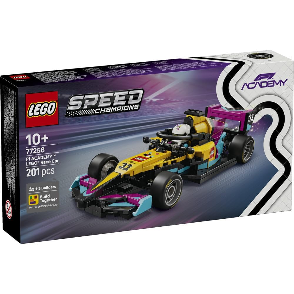 LEGO Speed Champions F1 Academy Race Car Toy for Kids Ages 10-12 with Mini Figures and Blocks