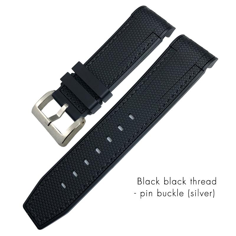 22mm 23mm Curved End Rubber Silicone Watchband Fit for Tudor Black Bay 41mm GMT Pelagos Bronze Two Tone Watch Strap