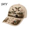 Cappello da Sole Casual da Campeggio, Berretto da Baseball Vintage da Caccia, Cappello con Fantasia Cane Anatra, Traspirante, Assorbe l'Umidità, Versatile, Copricapo da Esterno, Regolabile