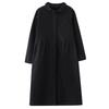 In Stock: Women's Korean Style Plus Velvet Corduroy Trench Coat - Thickened, Long Sleeve, Single-Breasted, 2025 Winter Edition.