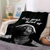 1 pezzo Coperta Hip Hop 2Pac Morbida Leggera per Tutte le Stagioni Multiuso per Divano, Letto, Ufficio e Picnic, Stile Francese con Iconica Copertina Album e Citazioni