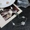 Sweet Trendy Geometry Metal Flowers Color Clashing Splicing Long Necklace for Women Multiple Ways To Wear Beach Vacation Jewelry
