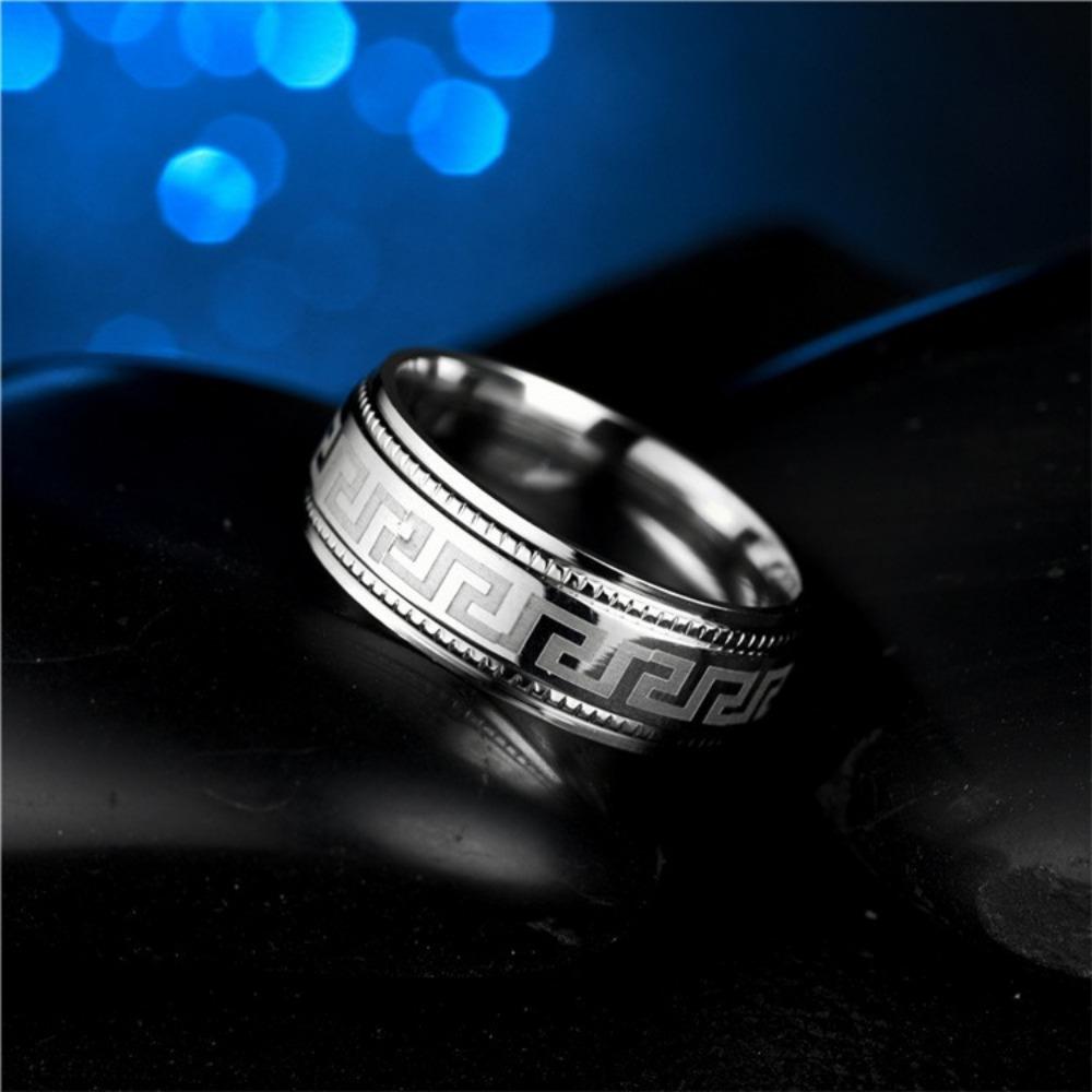 Titanium Steel Rings Press The Lace Ring.
