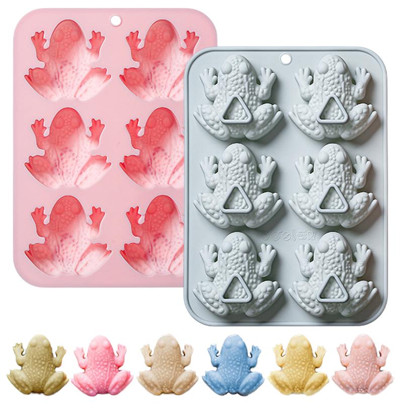Matrițe Silicon Broaște cu 6 Găuri Matriță Fondant Bomboane Ciocolată Broaște de Paște Matriță Rășină Epoxidică Accesorii Decorare Tort Coacere