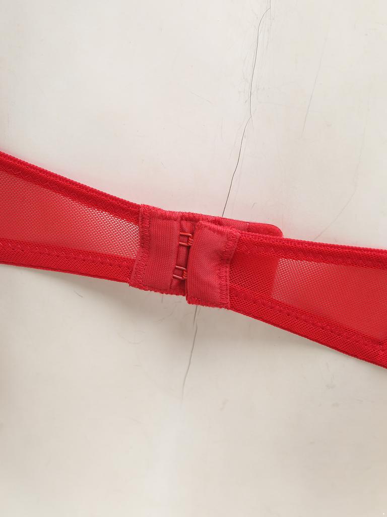 Sujetador de Encaje para Mujer 1/4 Taza Balconet Bralette Con Aros Diseño Push Up Top de Lencería Floral