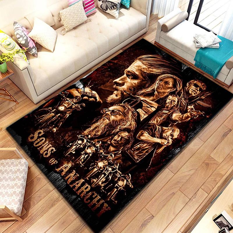 Sons of Anarchy Retro Printed Carpet Yoga mat game room bedroom beautiful anti -slip carpet rugs living room decoration chambre