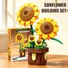 New Sunflower Building Blocks Flower Bouquet Model Bricks Set Idea Home Decoration Educational Puzzle Toys Holiday Gifts