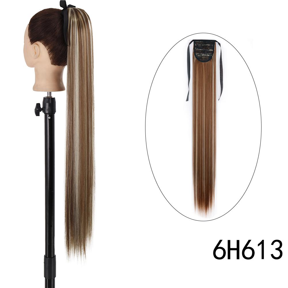 MERISIHAIR Hosszú, egyenes csokornyakkendő lófarok kapcsos hajhosszabbító 55 85 cm természetes fekete barna szintetikus zsurló nőknek