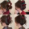 Fun Color Wave Dot Star Button Clip Large Bow Shark Clip Half Tie Plate Hairpin with High Hair Volume Grab Clip for Women
