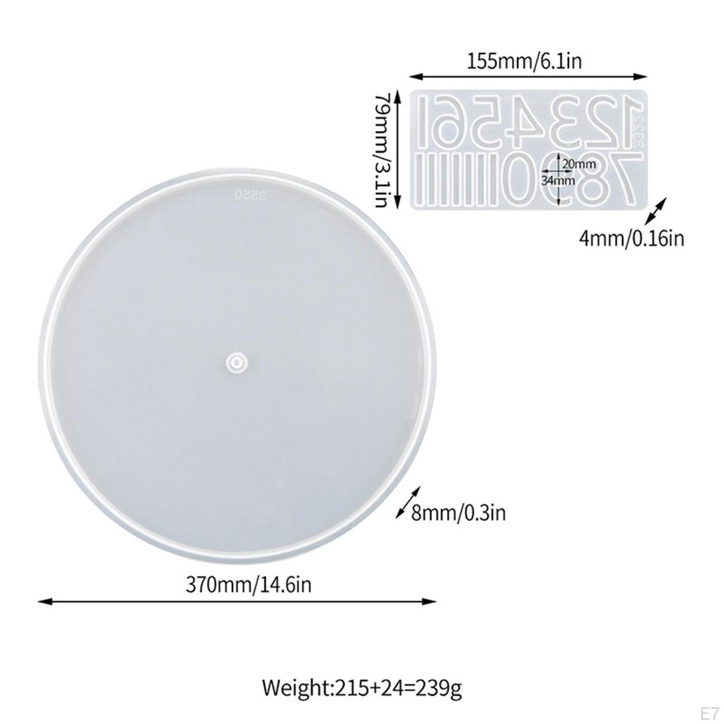 Alarm Clock Resin Casting DIY Epoxy Tools Silicone Wall Model Jewelry Making Living Room