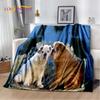 Cartoon French Pit Bull Dog Pet Soft Plush Blanket,Flannel Blanket Throw Blanket for Living Room Bedroom Bed Sofa Picnic Cover
