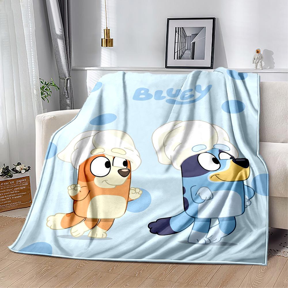 Blue Dog Adventure Blanket Soft Warm Cozy Perfect for Bedding Couch Bed Four Seasons Multipurpose Modern Style