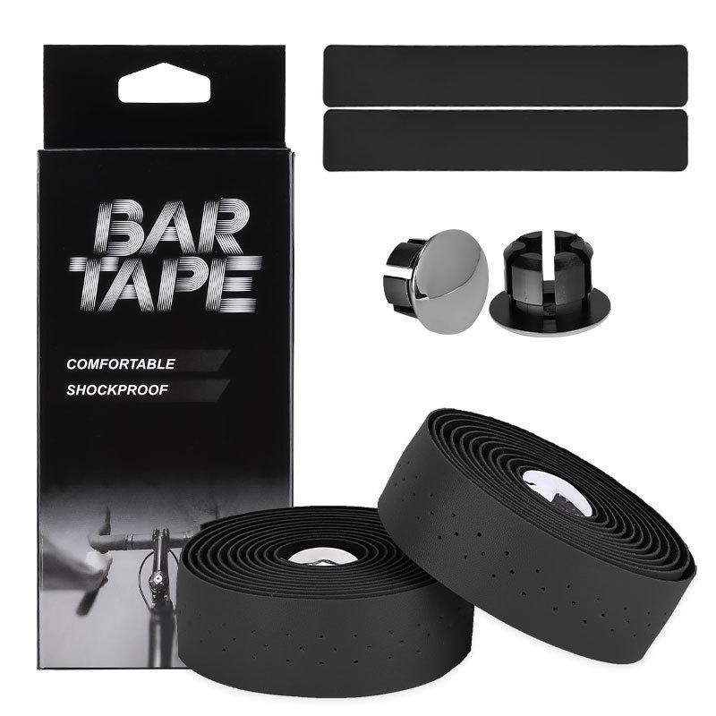 Bicycle Handlebar Tape Durable Long-lasting PU Leather Anti-slip Punch Strap for Road BMX Bicycle Outdoor Riding