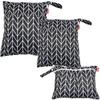 Damero Wet Bag Baby Bath and Meal Storage for and Christmas Gifts (Waterproof) 3-Piece Set Diapers, Wipes, Clothes, Towels, Swimsuits, Supplies,