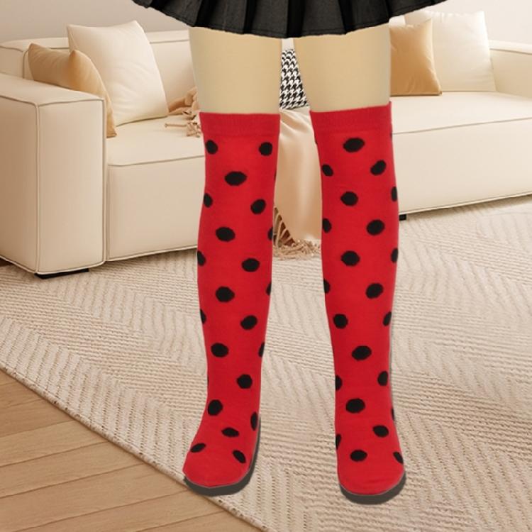 Cosplay Thigh High Long Socks for Women Girl Over Knee Stockings and Arm Warmers Insect Dots Print Costume Accessories