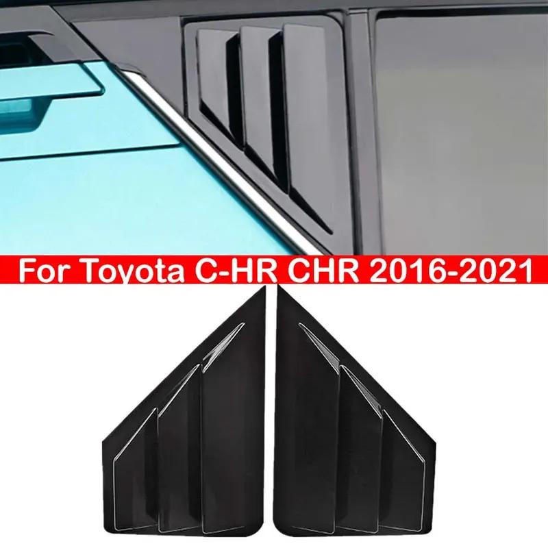 For Toyota C-HR CHR 2016- Car Rear Louver Window Side Shutter Cover Trim Sticker Vent Scoop ABS Carbon Fiber Accessories
