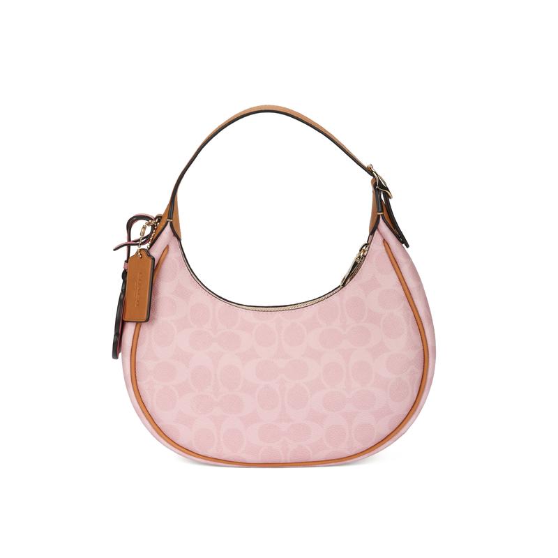 Coach Borsa a tracolla San Valentino Esclusiva CARMEN Crossbody 20 Tracolla Regolabile Stampa Moda Fiore a Mezzaluna Tela Rivestita Media Donna