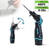 30W 400℃ 90° 12V Wireless Rechargeable Electric Soldering Iron Portable PCB  Repair Power Tool Adjustment Welding Gun