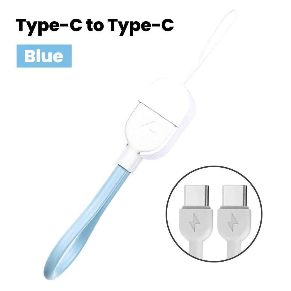 PD 20W/60W Cable Portable Keychain Short USB C To Type C Fast Charging Wire For Samsung Xiaomi iPhone 17 16 15 14 13 Support Data Transfer