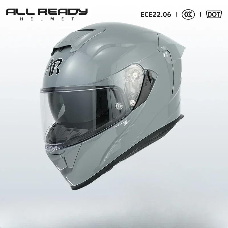 AR Motorcycle Helmet Men Double Lens Full Face Capacete DOT ECE Certification Professional Track Racing Casco For Duakdi For BMW