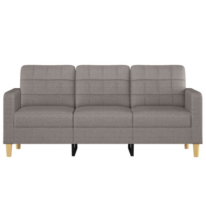 VidaXL Canapé à 3 places Taupe 180 cm Tissu, canapé, canapé de salon, canapé à trois places, canapé rembourré, sièges de 359106