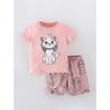 Children's Suit Forestkingdom Brand Children's Clothing New Style Girls' Short-Sleeved T-Shirt and Shorts Suit
