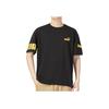 Puma Logo Buchstaben Print Rundhals Pullover American Vintage Kurzarm T-Shirt Herren T-Shirts Schwarz 676675-01
