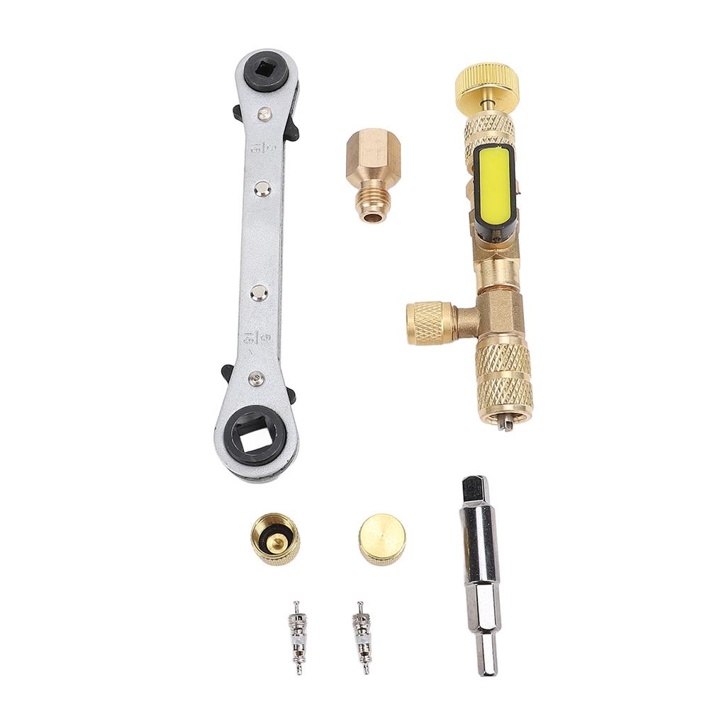 Valve Core Remover Tool with Dual Size SAE 1 4in and 5 16in Port Valve Core Remover Installer Tool for R22 R12 R407