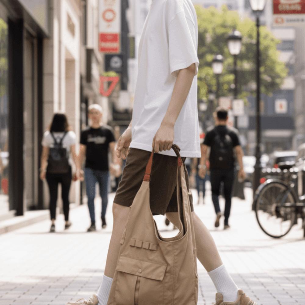 Creative Outdoor Jacket Vest Shoulder Bag Breathable Dual-use Multi Pocket Vest Handbag Retro Multifunctional