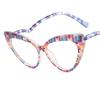 Chic Cat Eye Reading Glasses Women Anti Blue Light Luxury Computer Presbyopia Eyewear Colorful Patchwork Frame