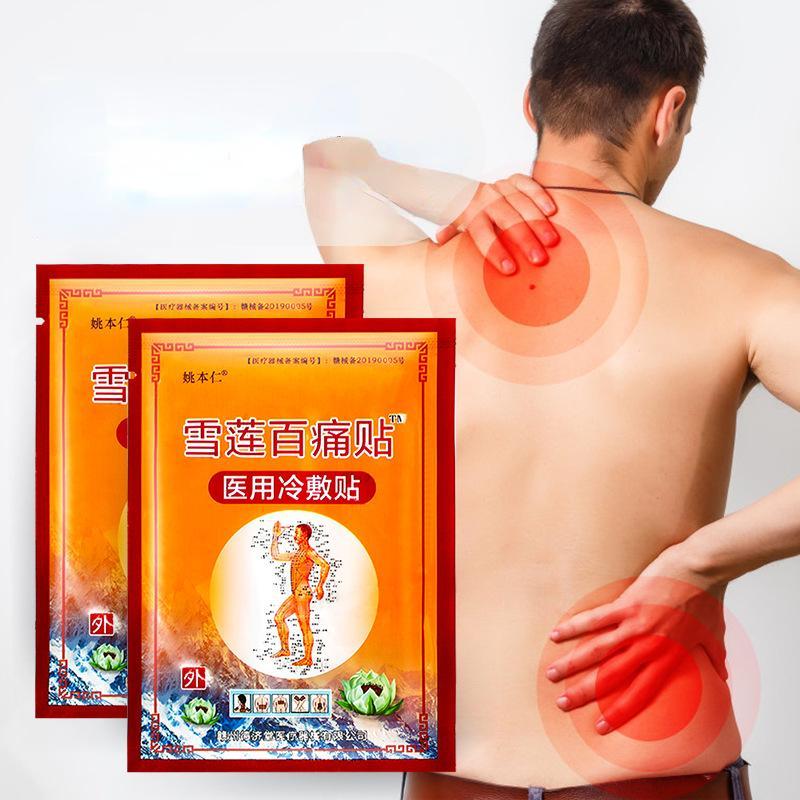 48 Stück/6 Beutel Chinesisches Schneelotus-Schmerzlinderungspflaster für Schulter-Nacken-Rücken-Kniegelenk-Muskelschmerzlinderung Gesundheitspflege