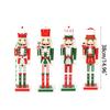 Christmas Nutcracker Wooden Retro Nutcracker Soldier Figurine Display for Kitchen Christmas Decorations