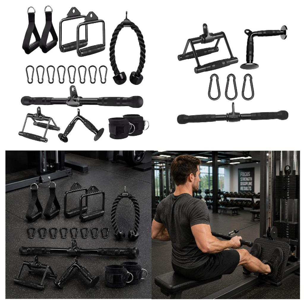 3 Pieces Pull Down Pulldown Attachment Handle with Rotating Axis for Grip Support Steel Build