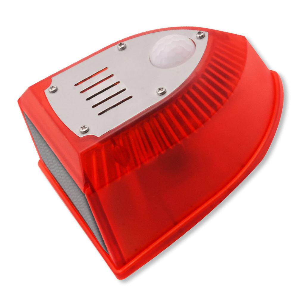 Sound and Light Alarm Solar Or DC Charging Induction Audible Visual Alarm Deterrent Device for Home