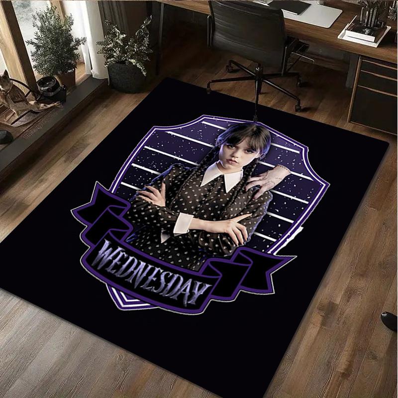 1 Tapis Imprimé Mercredi - Tapis de Décoration Intérieure Pour Salon Chambre Sol Espace Chaise d'Ordinateur