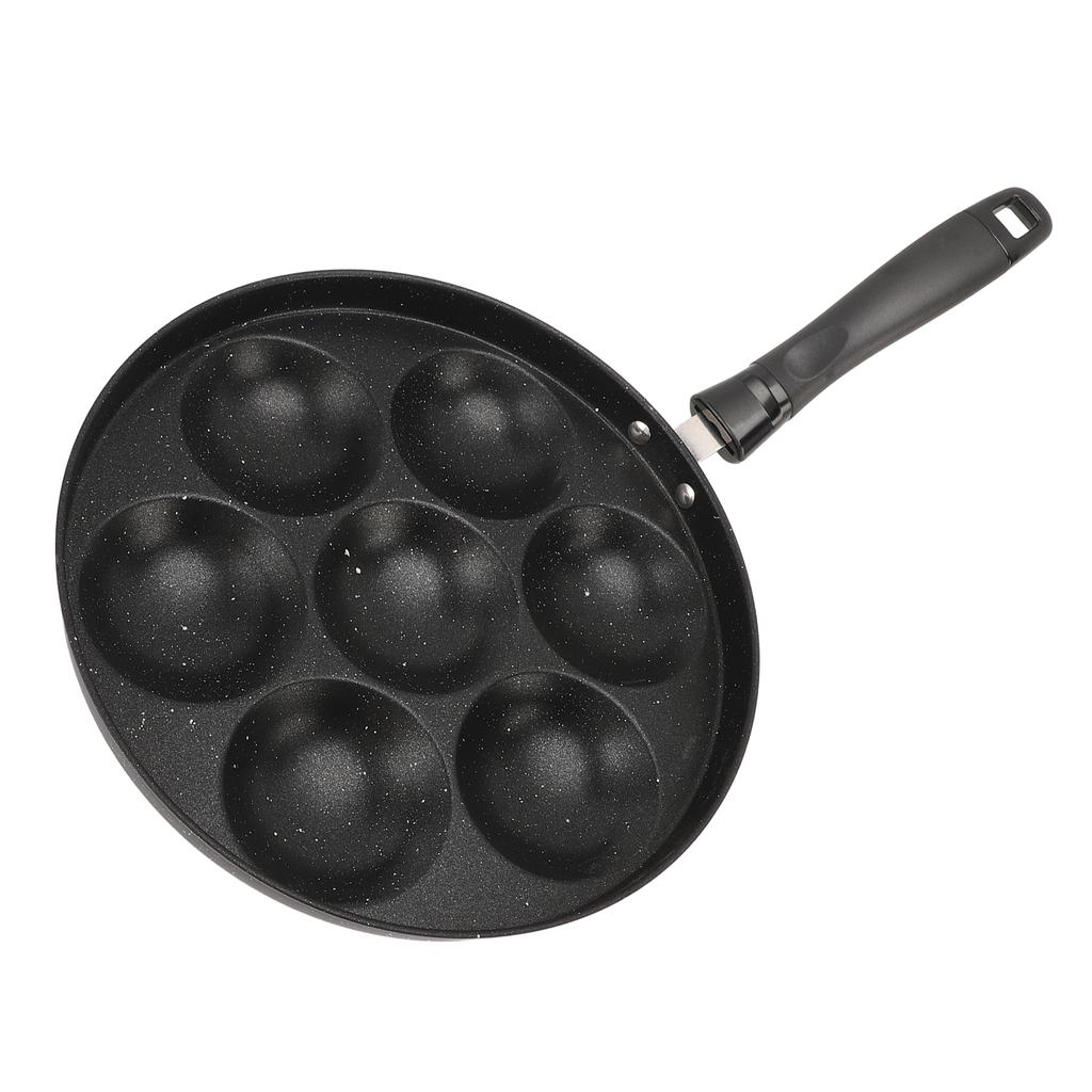 Egg Pan Omelette Fried Egg Pan 7 Holes Frying Pan Nonstick Multipurpose for Home Kitchen Breakfast Making