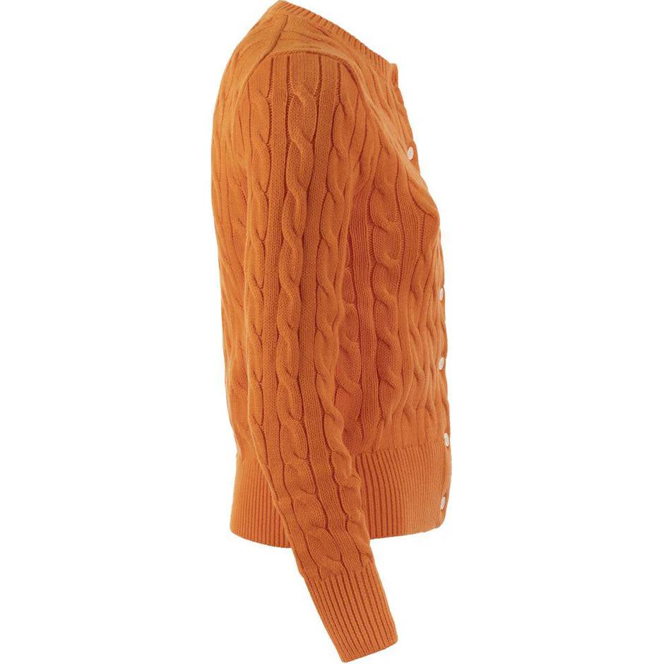 Polo Ralph Lauren Solid Color Logo Embroidered Round Neck Single-Breasted Short Sleeve Knit Sweater Women sweater Orange 211891643-008