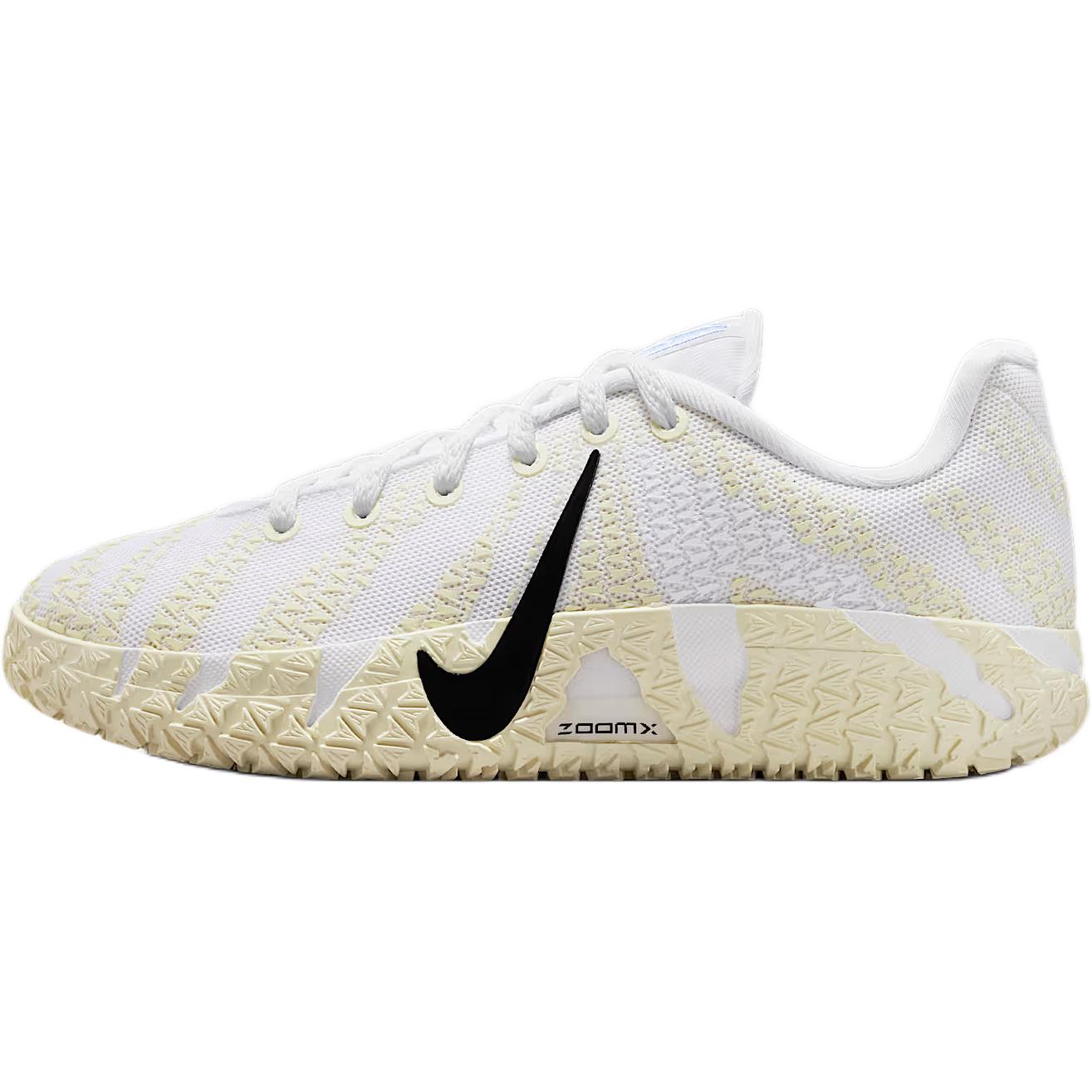 

New Nike Low top Children s Basketball Shoes White Black Teenagers IB4773-101 37.5