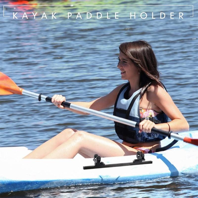 2x Summer Canoe Paddle Holder Track Mount Accessories Kayak Oar Holder Compatible for Fast Holding Paddle Fishing Gears
