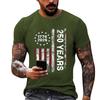 Men's Loose And Casual Flag-print T-shirt, Short Sleeve Shirt