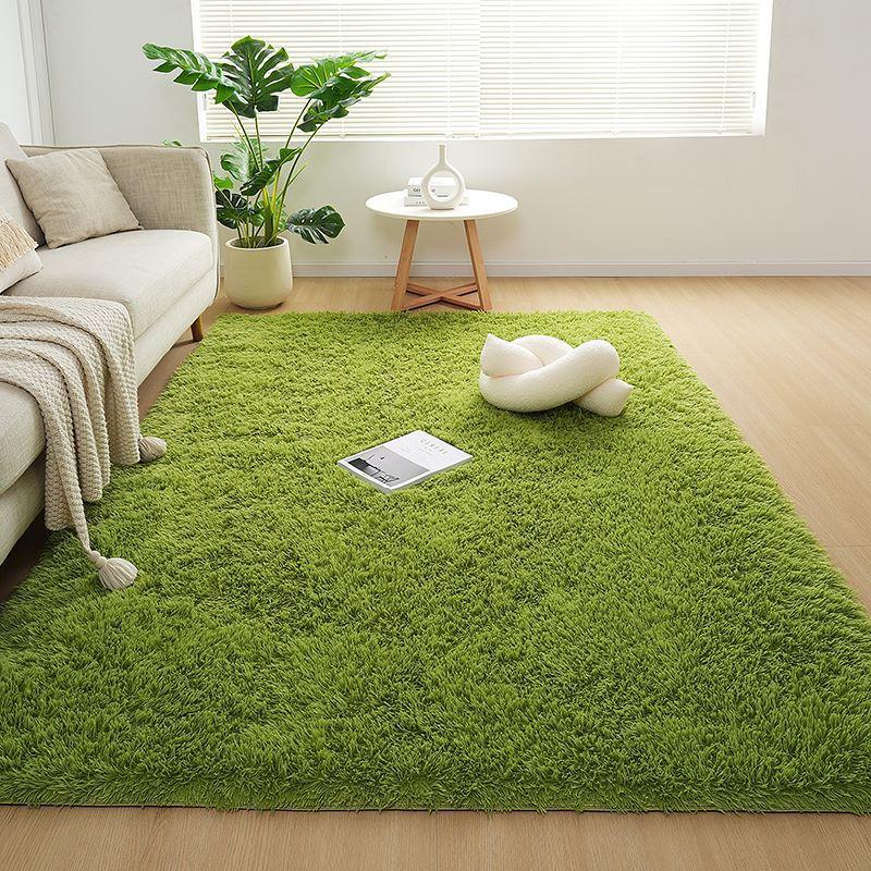 Checkered Plush Rug Soft Fluffy Carpet for Living Room Bedroom Home Decor Shaggy Floor Mat Bedside Rug