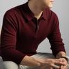 Men's 100% Wool Zipper Lapel Sweater - Korean Style Knit Pullover